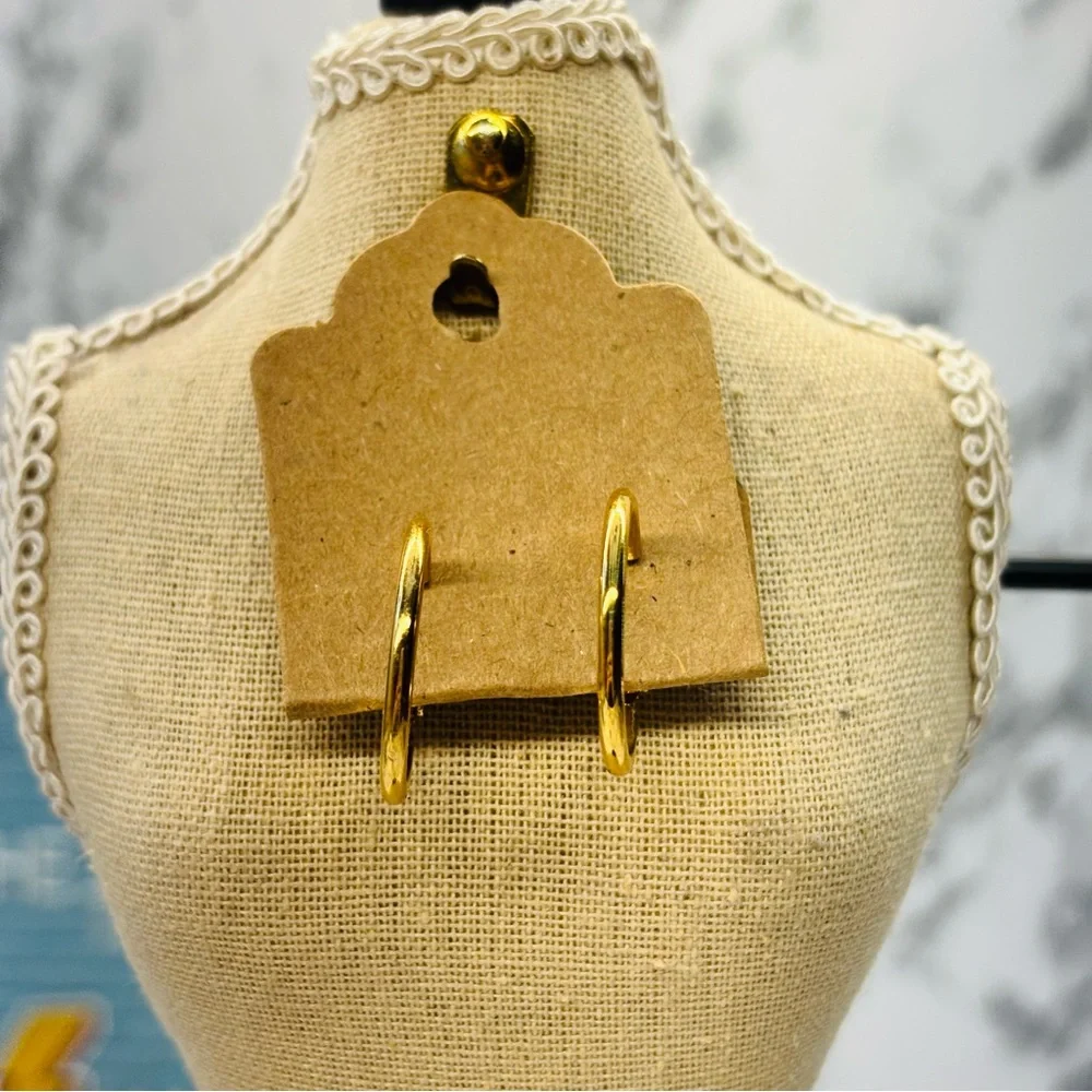 Monet Shiny Gold Hoop Earrings